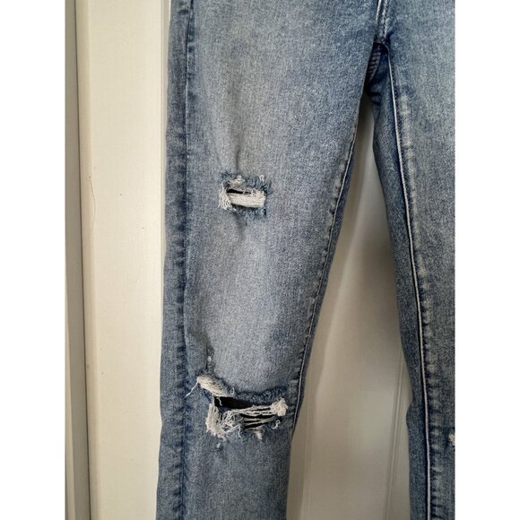 American Eagle Women's Distressed Light Wash High Rise Stretch Jegging 4 X long - Picture 5 of 15